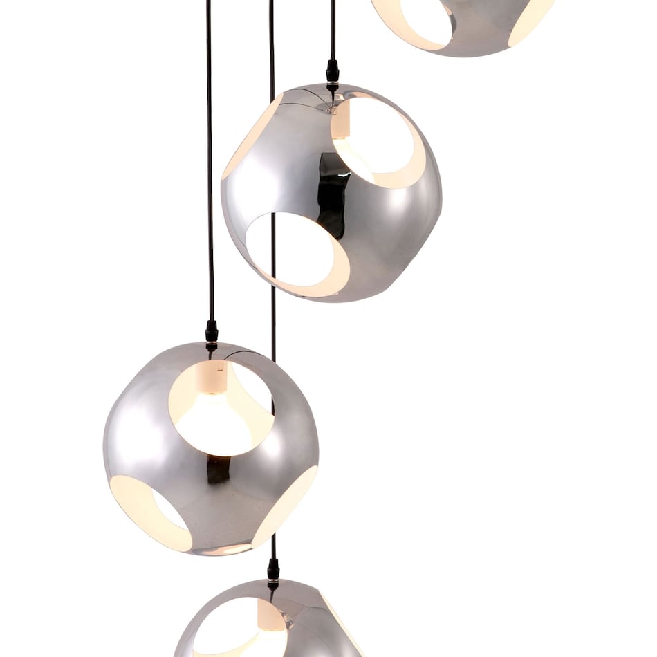 meteor shower chrome chandelier   