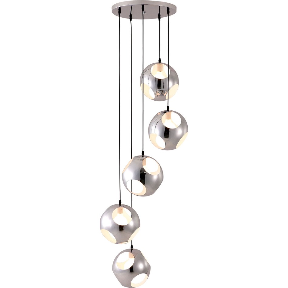 meteor shower chrome chandelier   