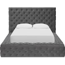 metropolis gray queen storage bed   