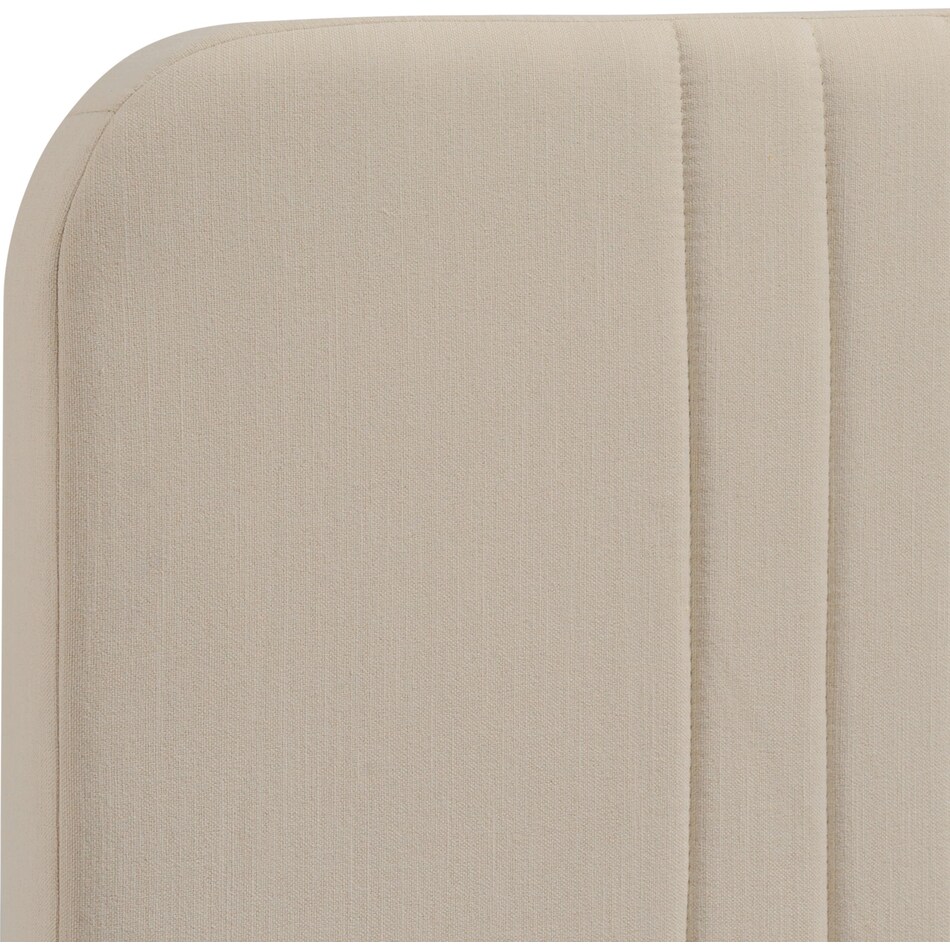 mia light brown twin upholstered bed   