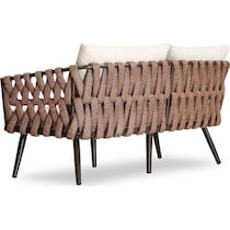 miami brown white outdoor loveseat set   