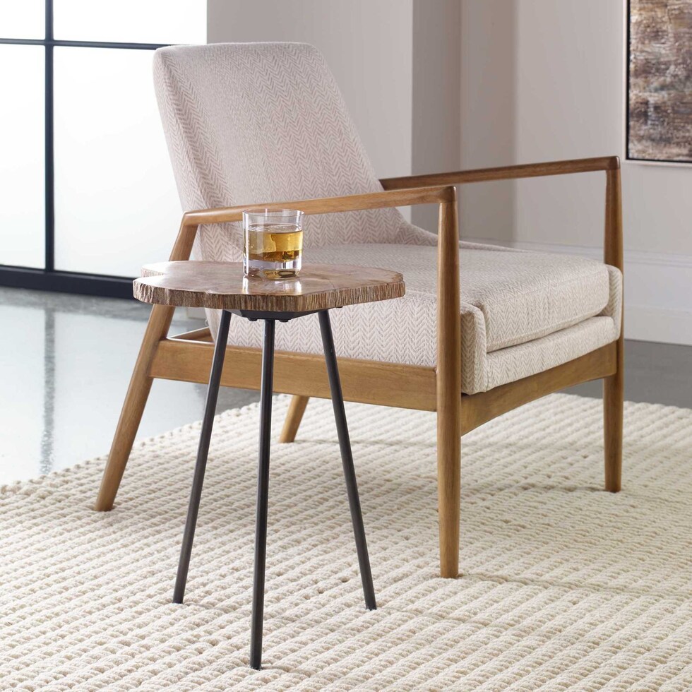 micah black accent table   