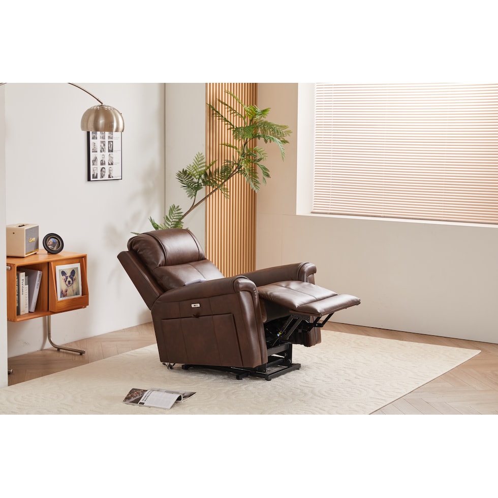 michail dark brown lift chair   
