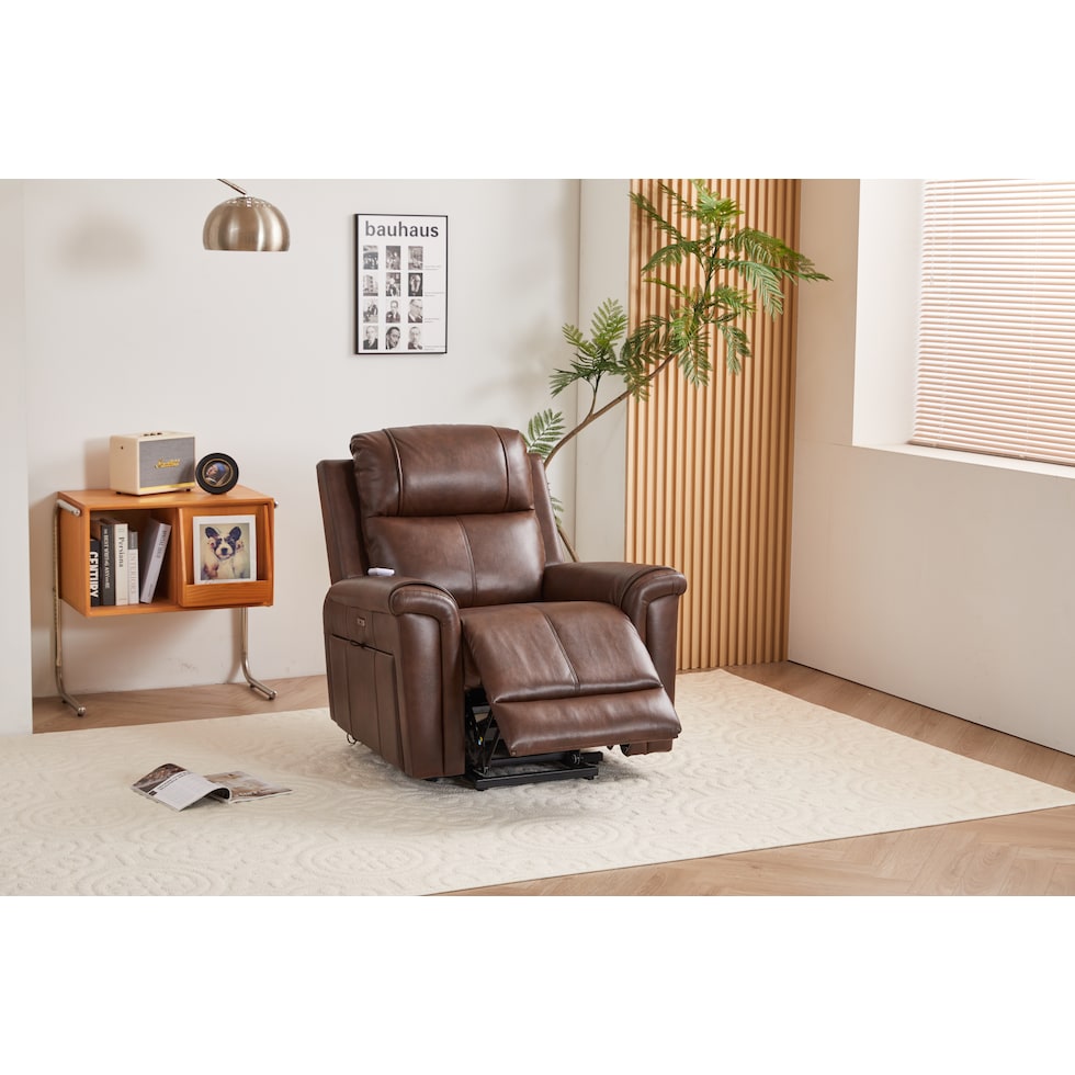 michail dark brown lift chair   