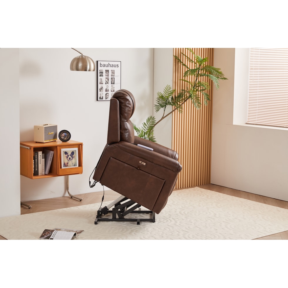 michail dark brown lift chair   