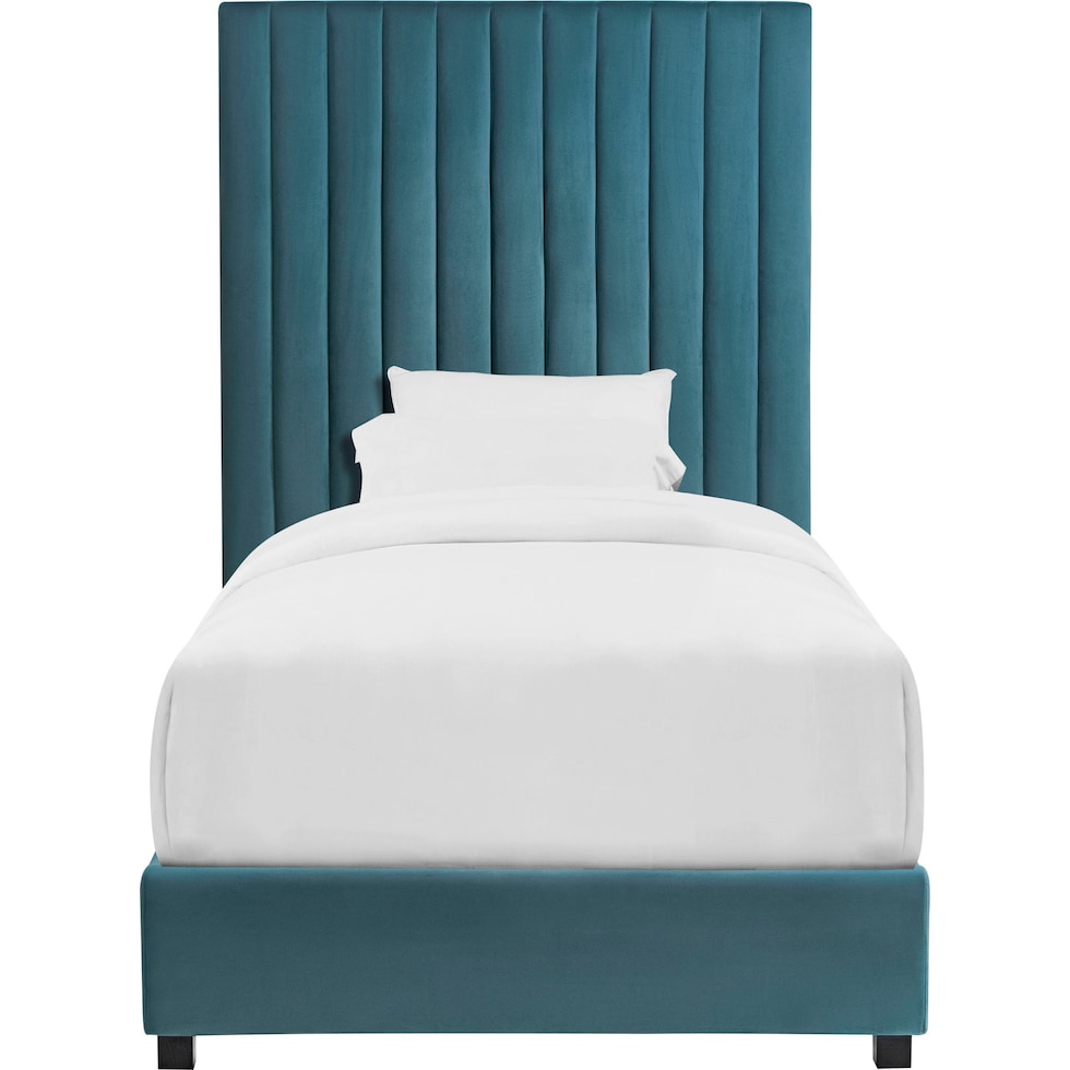 michel blue twin bed   