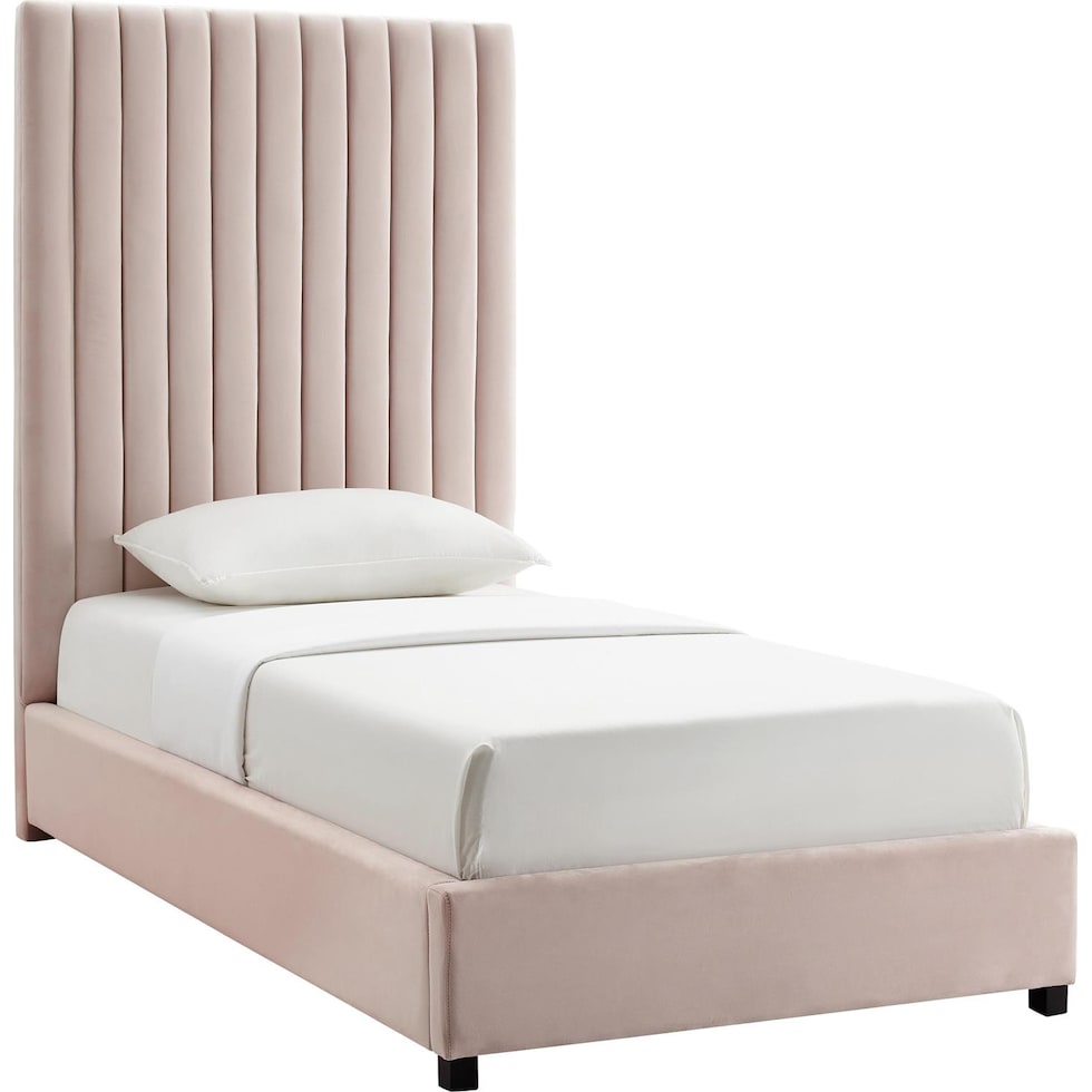 michel pink twin bed   