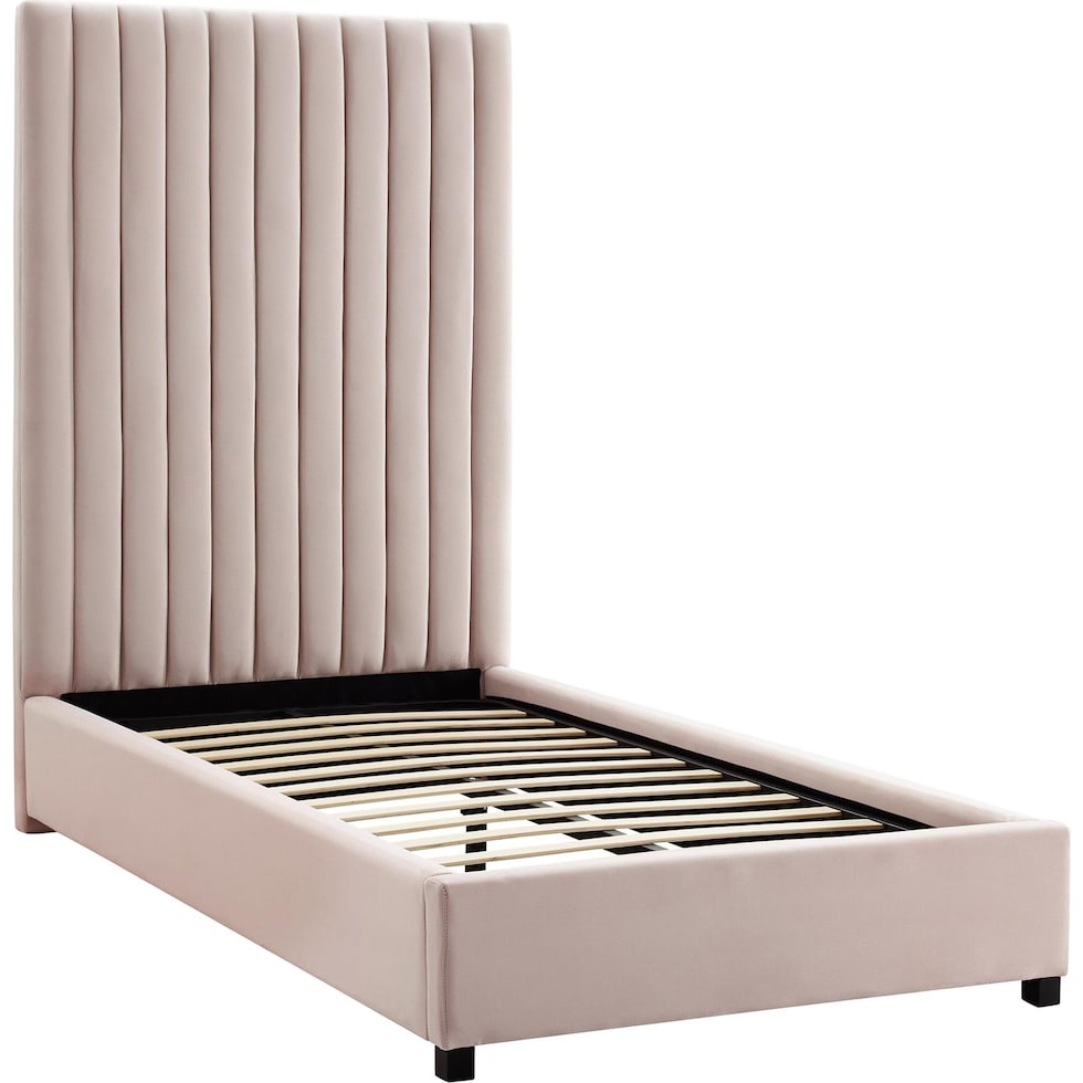 michel pink twin bed   