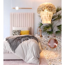 michel pink twin bed   