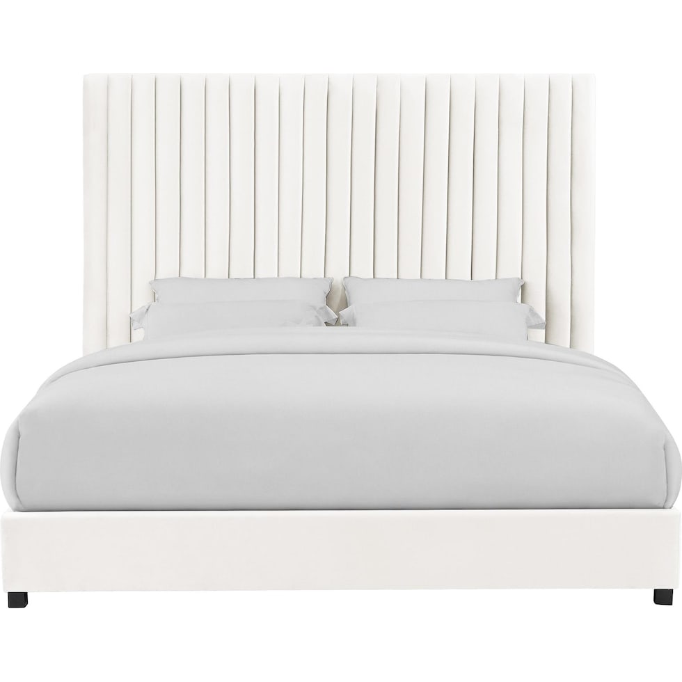 michel white king bed   