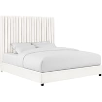 michel white queen bed   