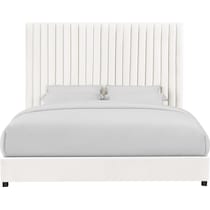 michel white queen bed   