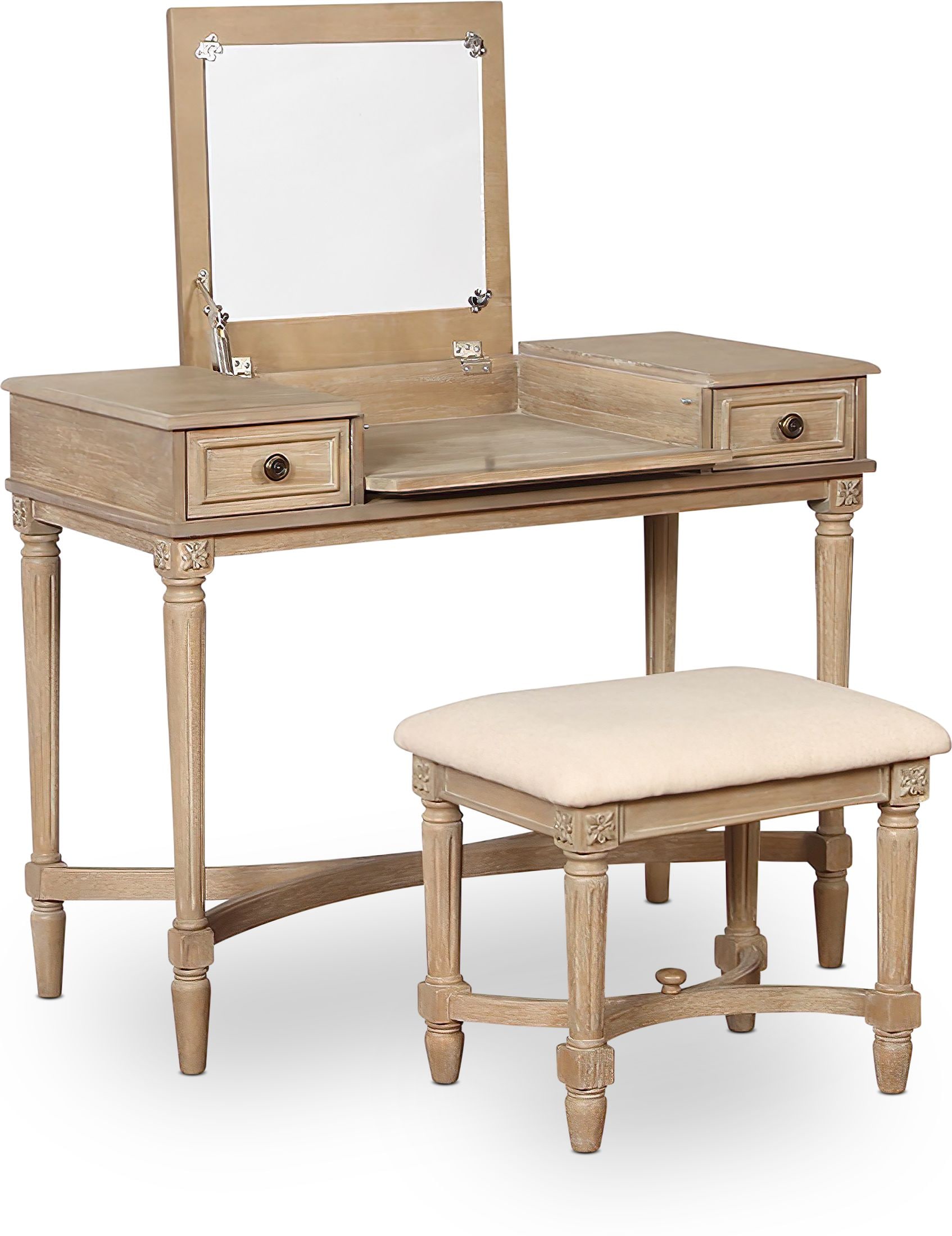 Acme Furniture Northville 26940+26942MR Vanity Desk and Mirror Set, Value  City Furniture