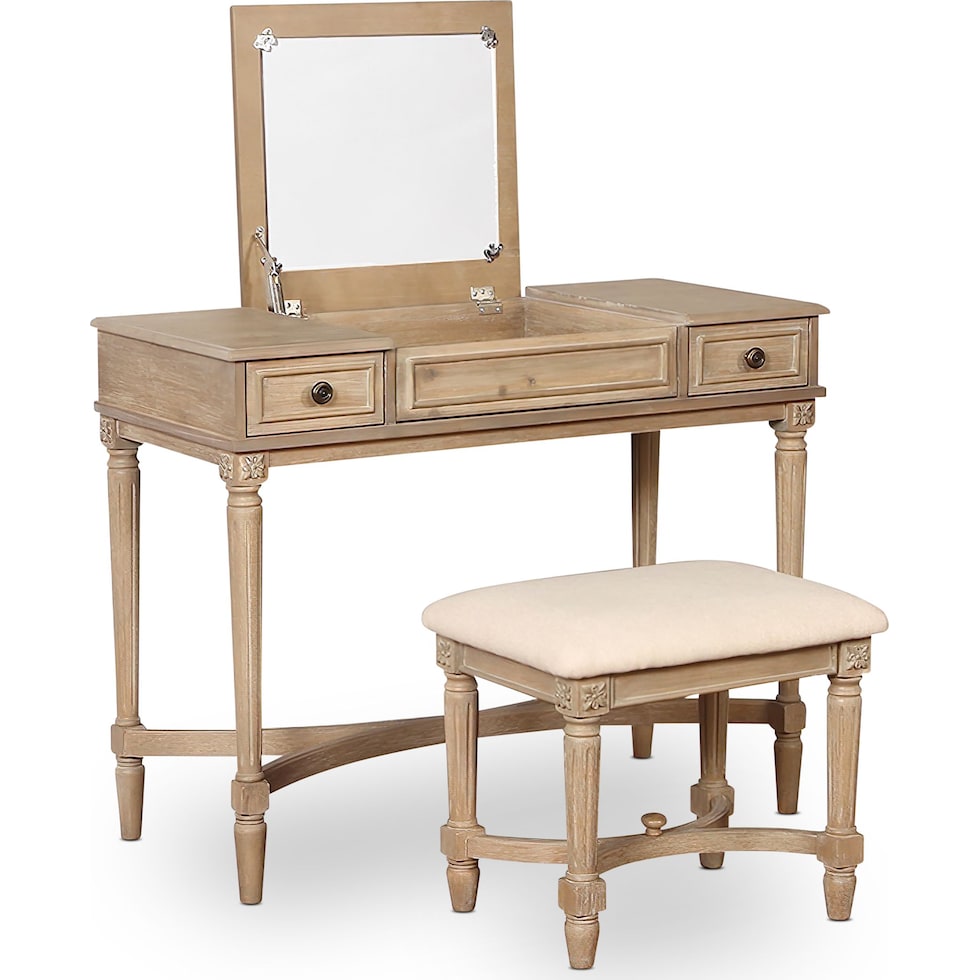 michelle gray vanity desk   