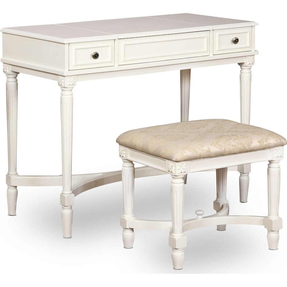 michelle white vanity desk   