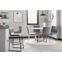 midas gray dining chair   