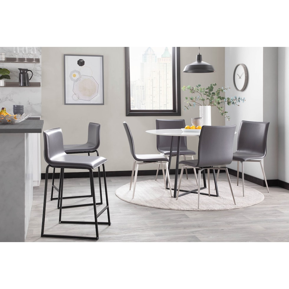 midas gray dining chair   