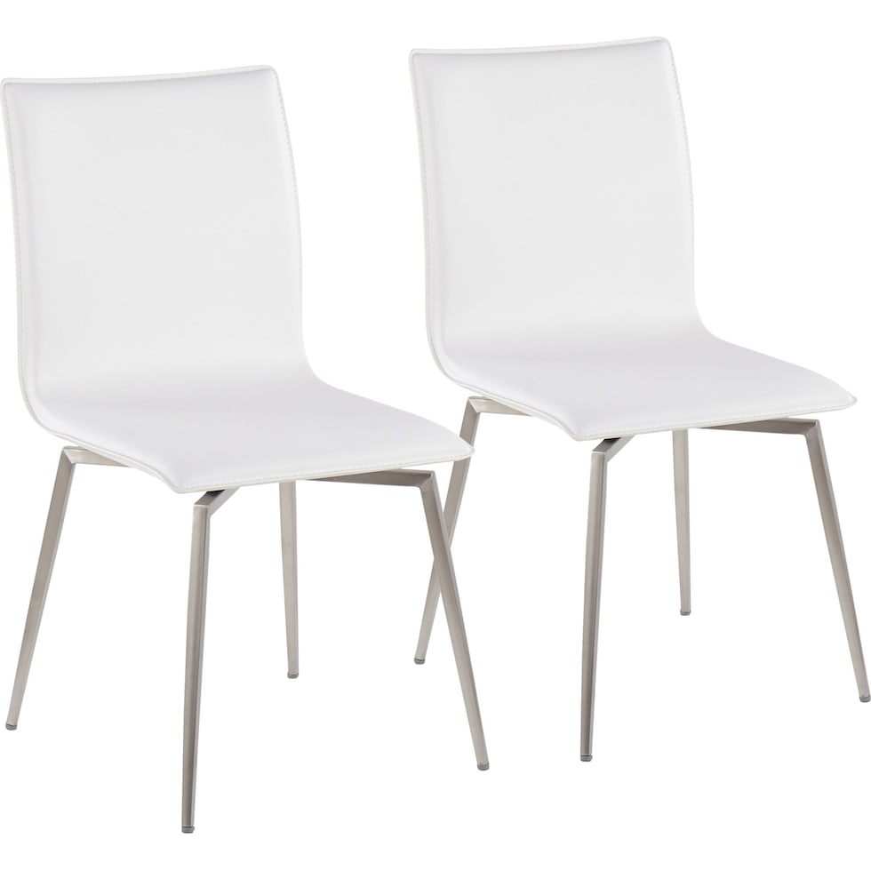 midas white dining chair   