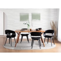 midge black dining chair   