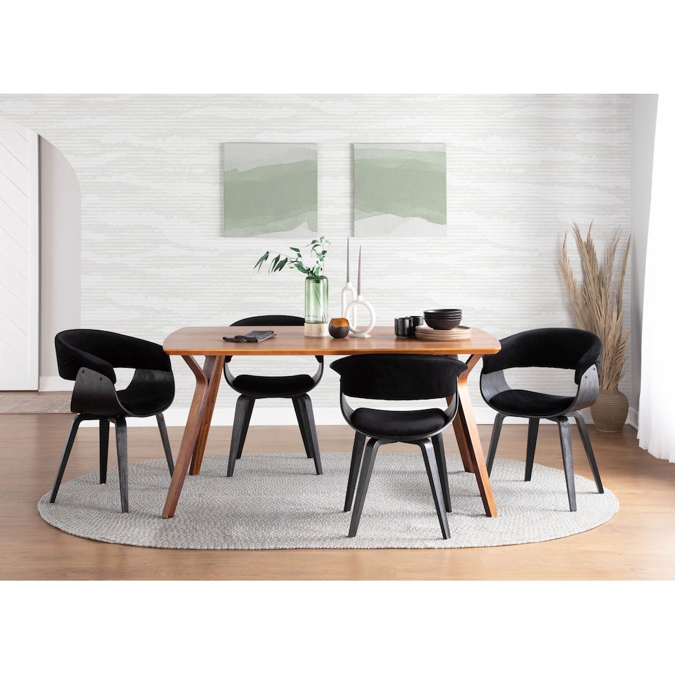 midge black dining chair   