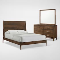midtown bedroom light brown  pc full bedroom   