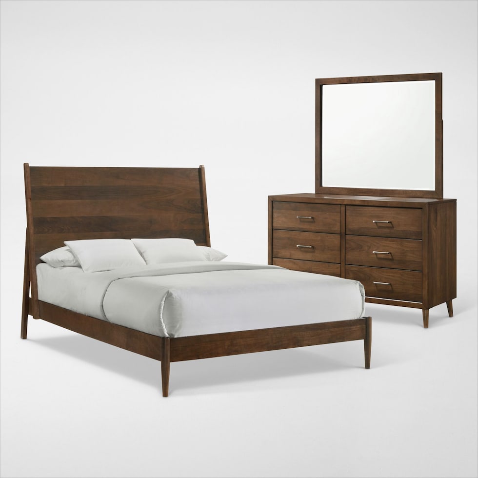 midtown bedroom light brown  pc full bedroom   