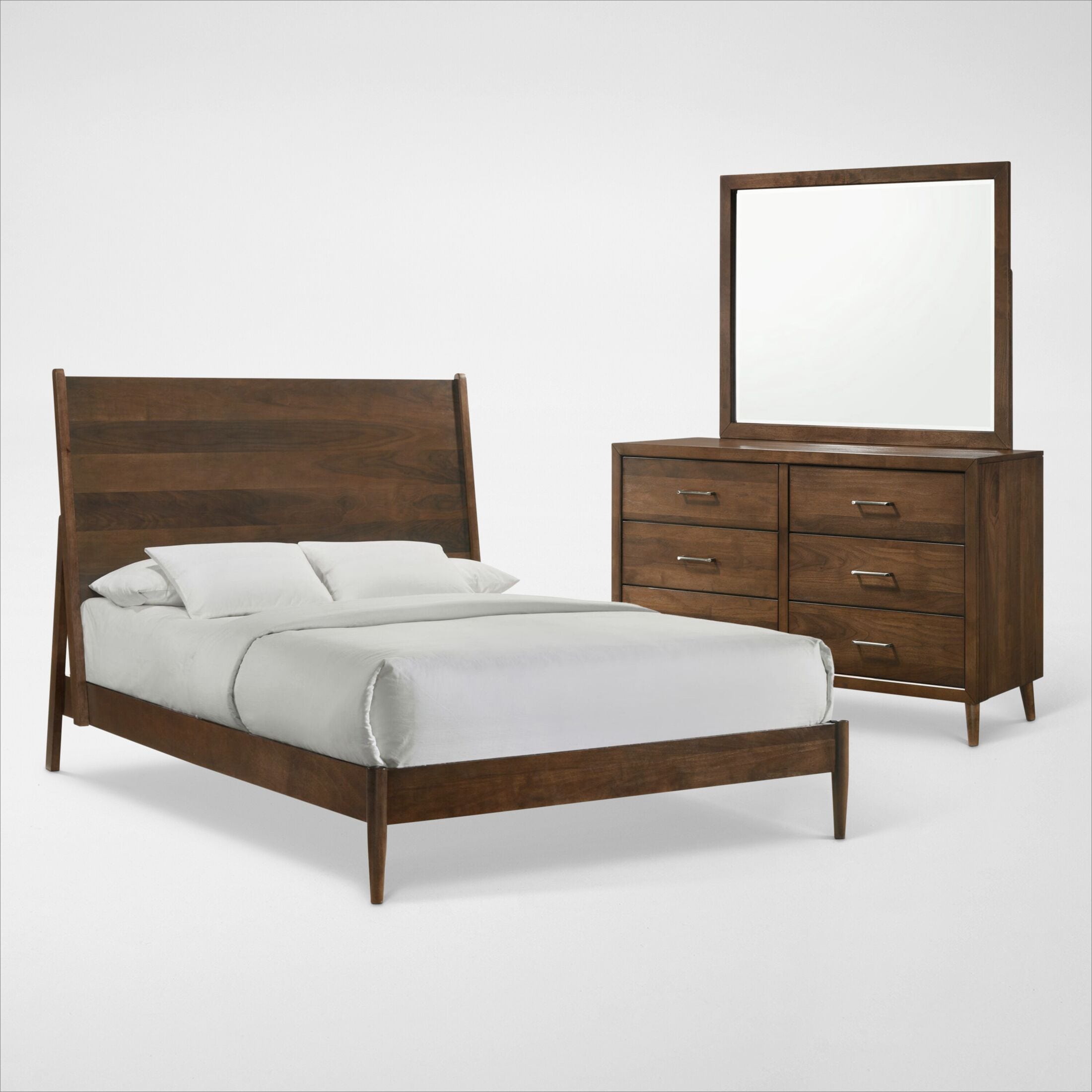Midtown 5-Piece Panel Bedroom Set with Dresser and Mirror
