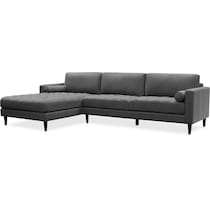midtowne gray  pc sectional   
