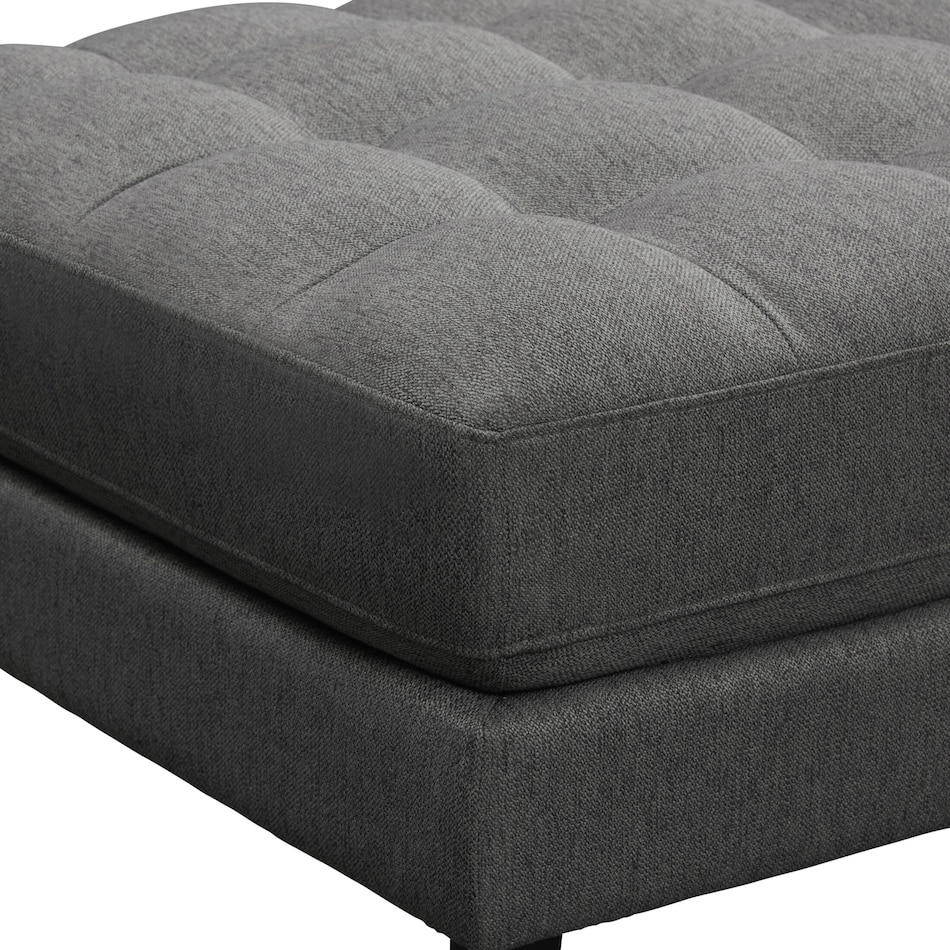 midtowne gray ottoman   