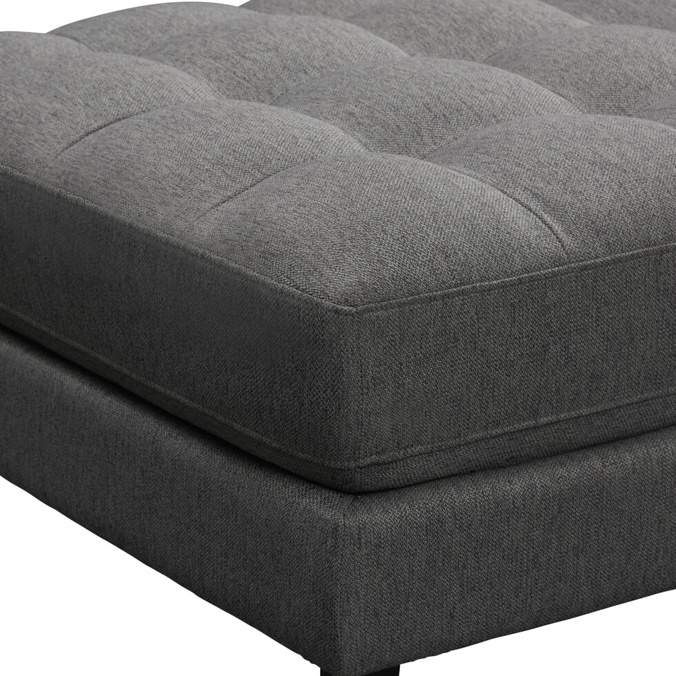 midtowne gray ottoman   