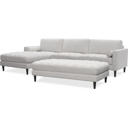 Midtowne 2-Piece Sectional with Left-Facing Chaise and Ottoman - Sand