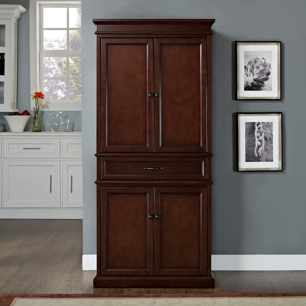 midway dark brown kitchen pantry   