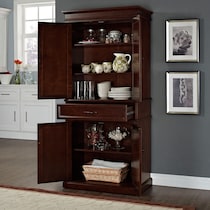 midway dark brown kitchen pantry   