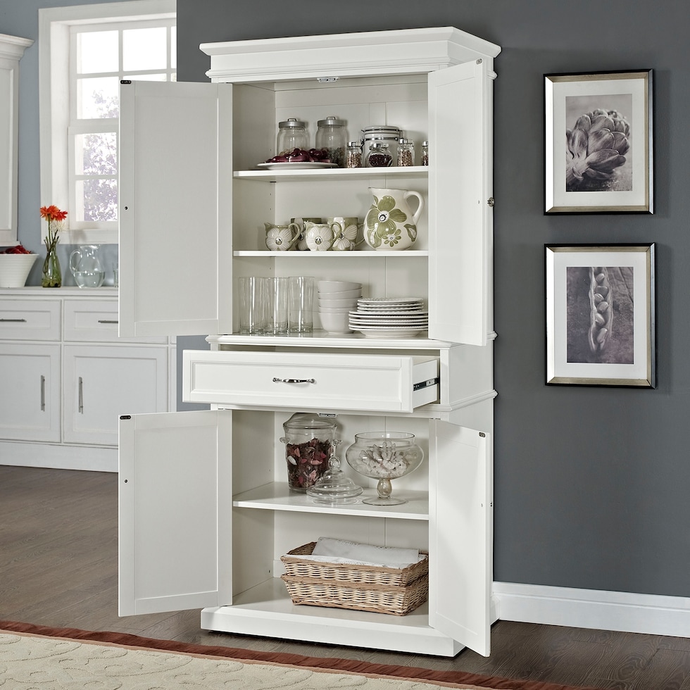 midway white kitchen pantry   