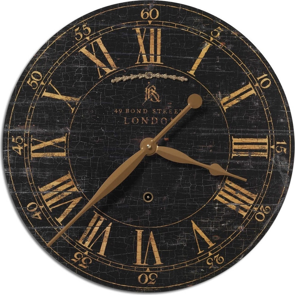 mikael black wall clock   