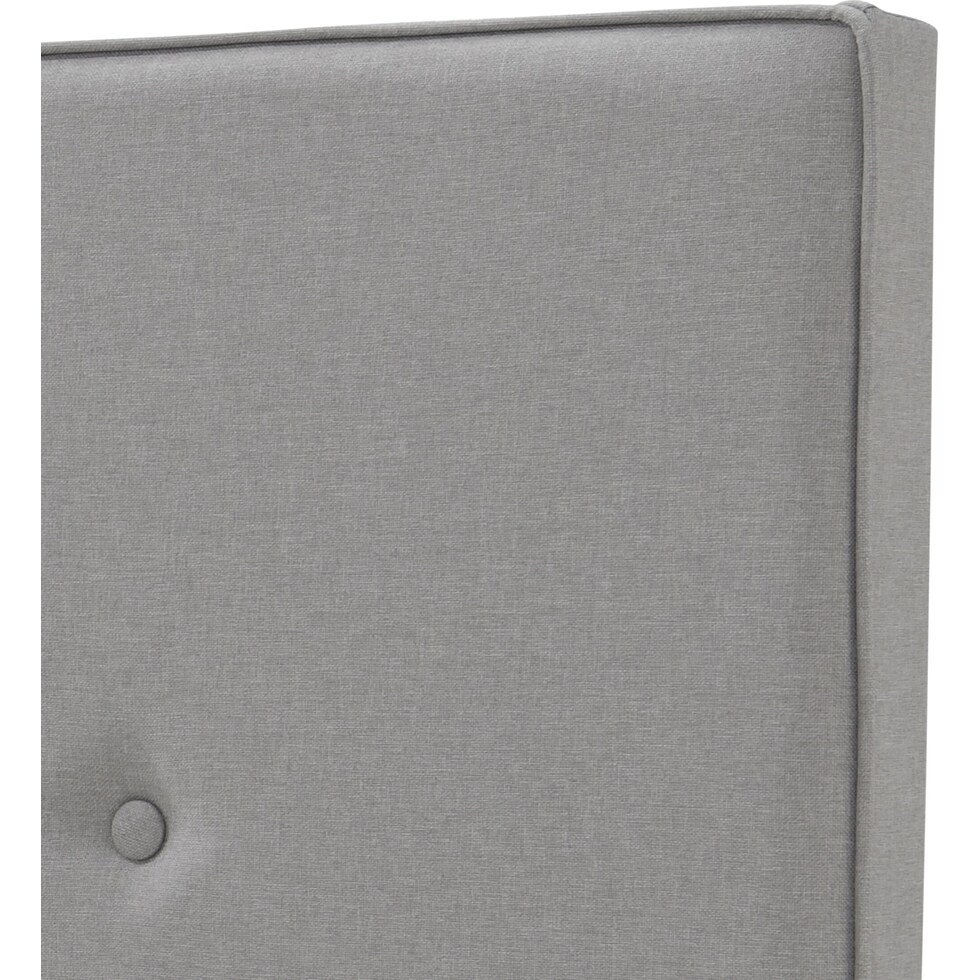 mikah gray queen upholstered bed   