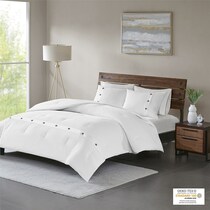 mikah white king california king bedding set   