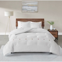 mikah white king california king bedding set   