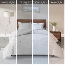 mikah white king california king bedding set   