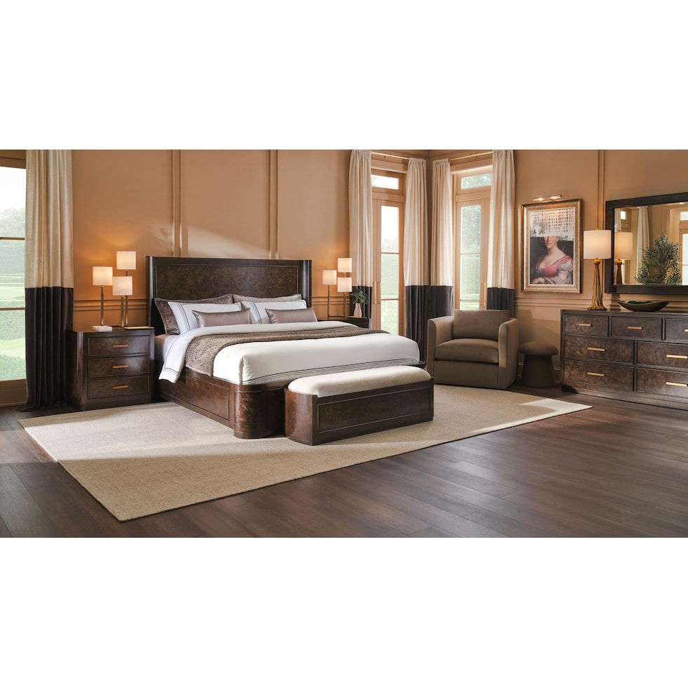 milan bedroom dark brown bench   