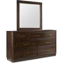 milan bedroom dark brown dresser and mirror   