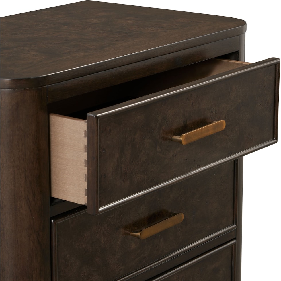 milan bedroom dark brown nightstand   