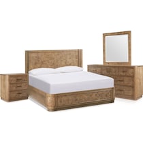 milan bedroom light brown  pc king bedroom   