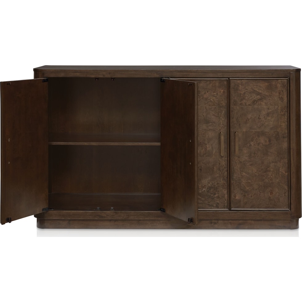 milan dining dark brown server   