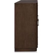 milan dining dark brown server   