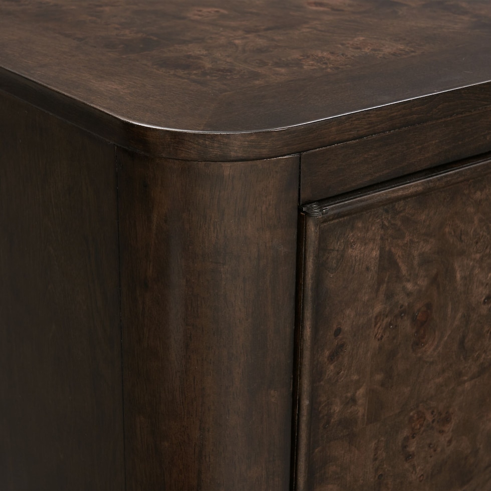 milan dining dark brown server   