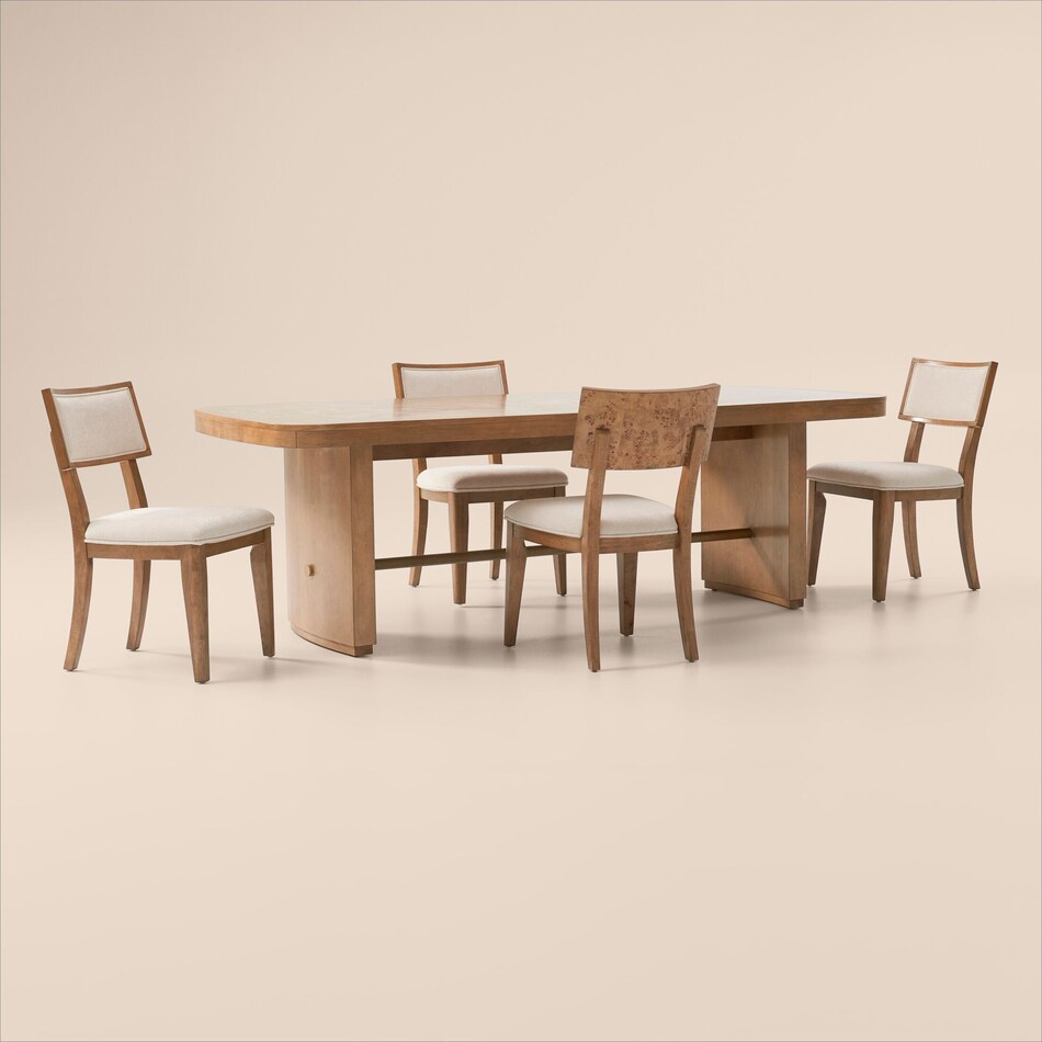 Milan Dining Table and 4 Side Chairs | Value City Furniture