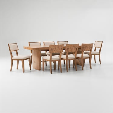 Milan Dining Table and 8 Side Chairs