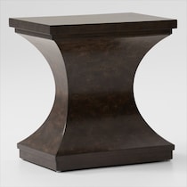 milan occasional dark brown chairside table   
