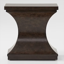 milan occasional dark brown chairside table   